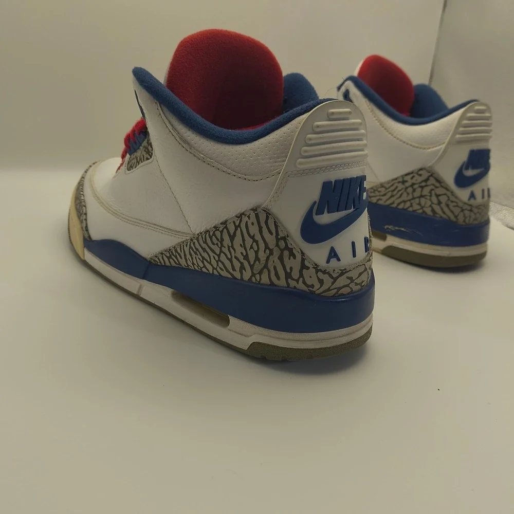 Nike Air Jordan 3 Retro‎ OG True Blue Mens 12 White Blue Red 854262-106 2016